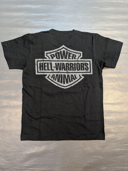 [Power Warrior & Animal Warrior 2 hand signed autographs] HELL WARRIORS "DOUBLE IMPACT" Illustration T-Shirt