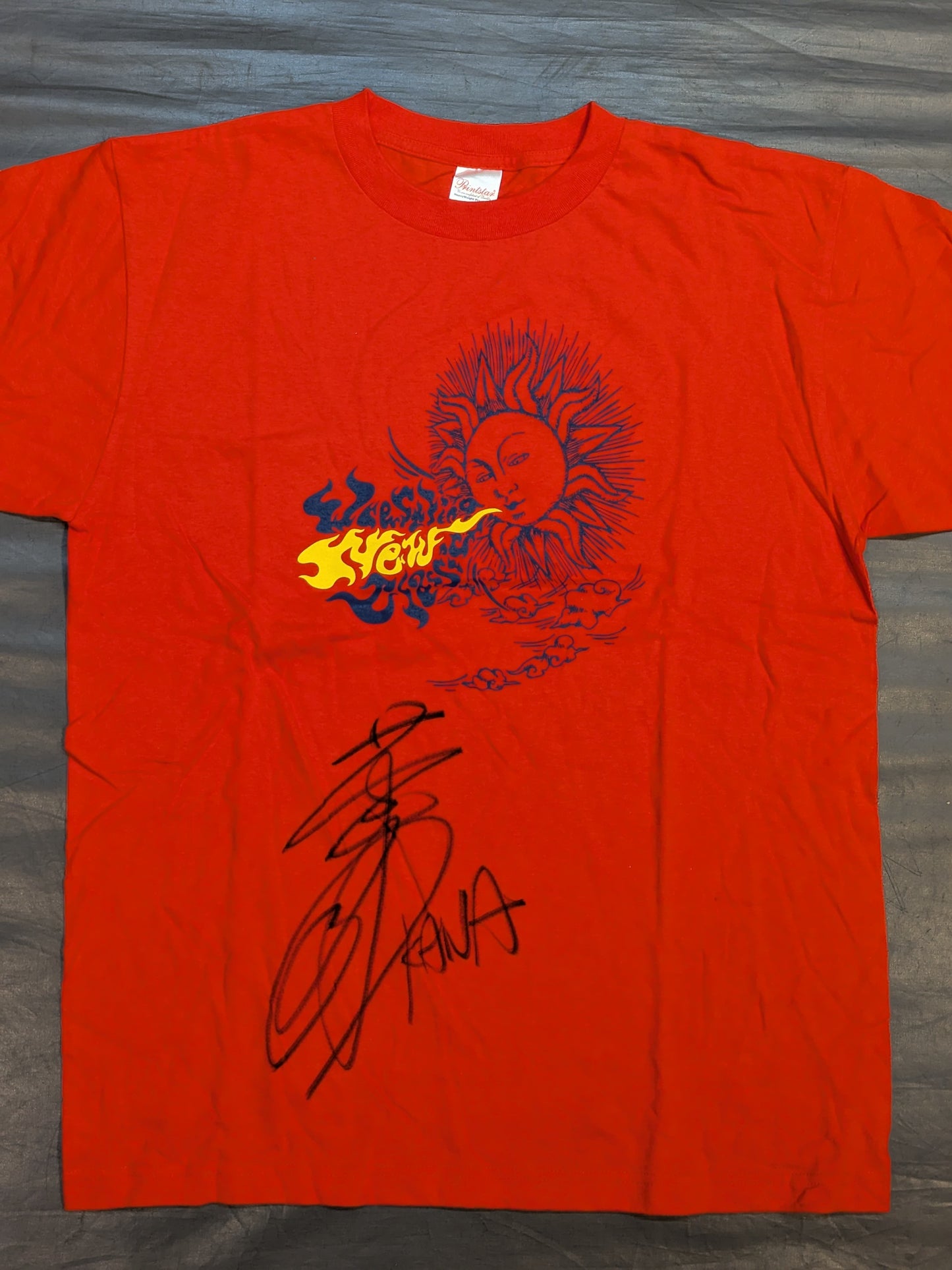 [KANA (Asuka)  hand signed autograph 】WNC "Wrestling New Classic" T-shirt (Red)