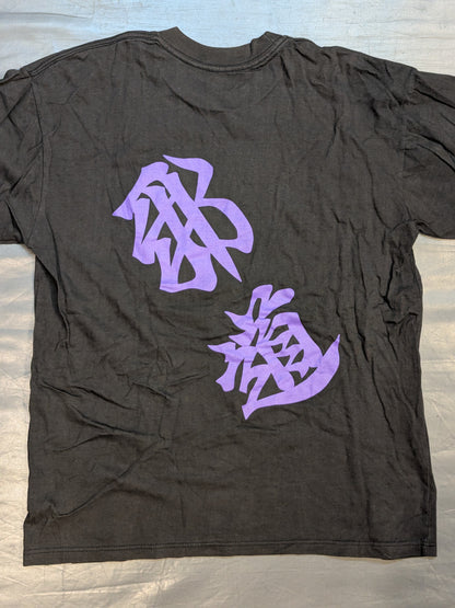 大仁田厚「EVIL WAYS」Tシャツ(ブラック×パープル)