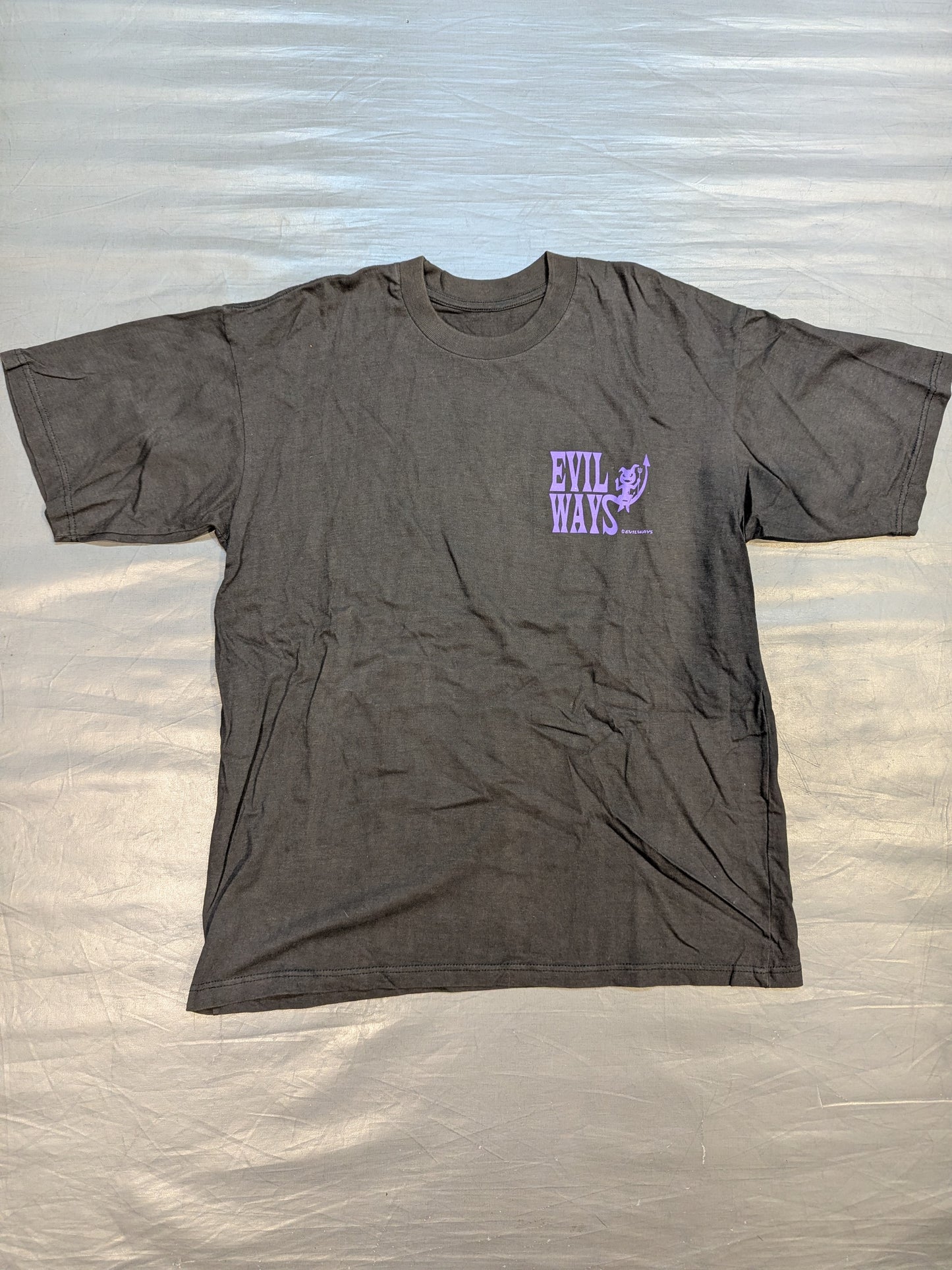 大仁田厚「EVIL WAYS」Tシャツ(ブラック×パープル)