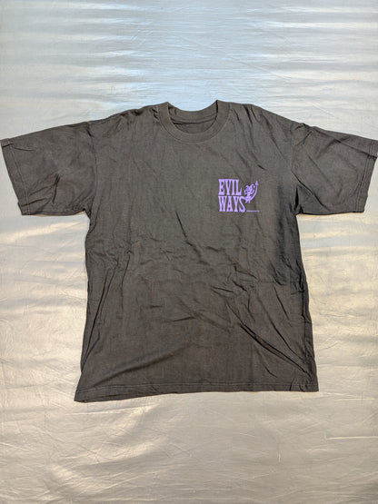 大仁田厚「EVIL WAYS」Tシャツ(ブラック×パープル)