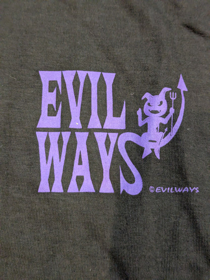 大仁田厚「EVIL WAYS」Tシャツ(ブラック×パープル)