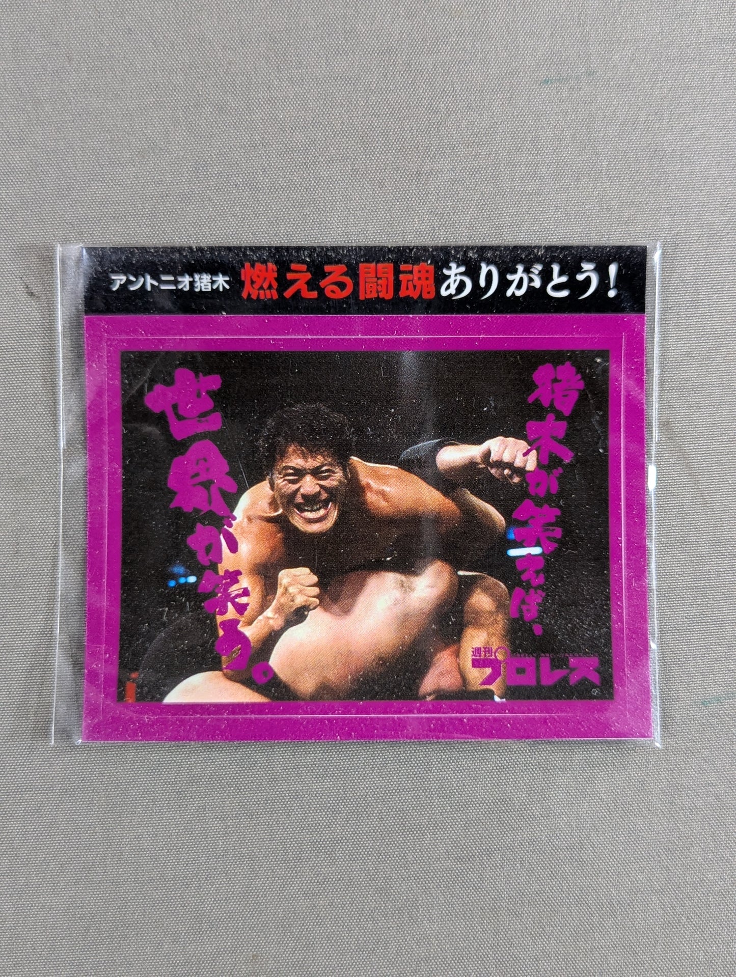 ★ Thank you for your burning fighting spirit! ★ Antonio Inoki  "Inoki If you laugh, the world will laugh." sticker