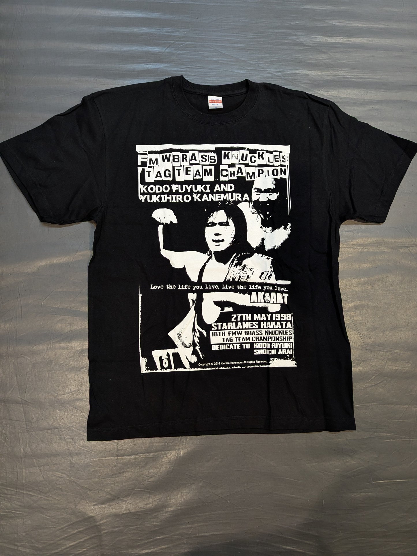 Kintaro Kanemura & Kodo Fuyuki "FMW World Brass Knuckle Tag Team Champion" T-shirt