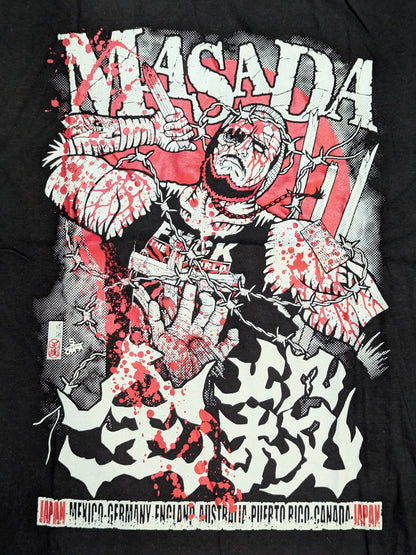 MASADA「全殺」イラストTシャツ(ブラック)