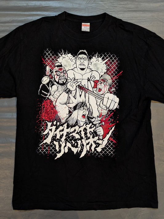 Deathmatch× Phantom Excaliver 'Iron-Blooded Dynamite Tribellion' Illustration T-shirt