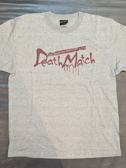 【伊東竜二 直筆サイン入り】大日本プロレス「DEATHMATCH FREAK!」Tシャツ(グレー)