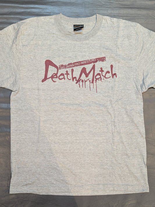 [Ryuji Ito  hand signed autograph ] Big Japan Pro Wrestling  "DEATHMATCH" FREAK!」 T-shirt (gray)
