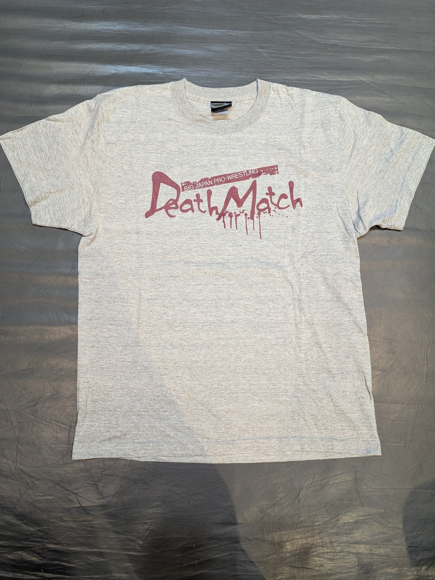 【伊東竜二 直筆サイン入り】大日本プロレス「DEATHMATCH FREAK!」Tシャツ(グレー)