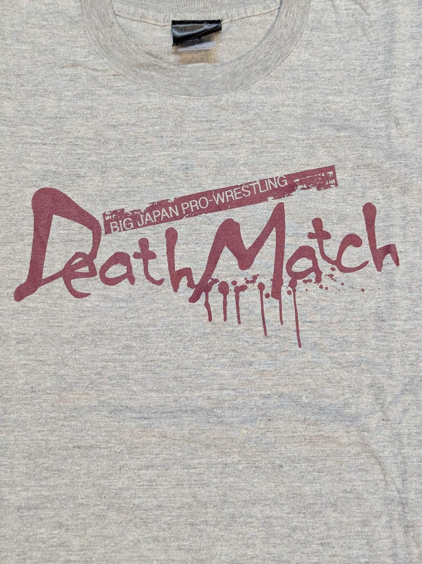 【伊東竜二 直筆サイン入り】大日本プロレス「DEATHMATCH FREAK!」Tシャツ(グレー)