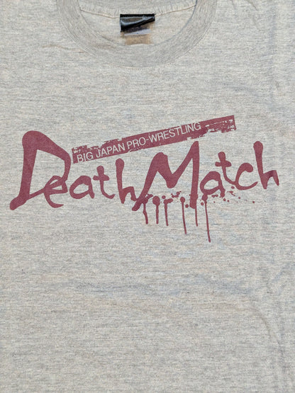 【伊東竜二 直筆サイン入り】大日本プロレス「DEATHMATCH FREAK!」Tシャツ(グレー)