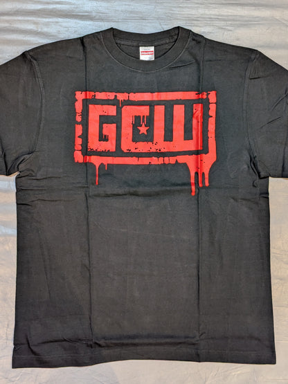 GCW Logo T-Shirt (5) (Black×Red)