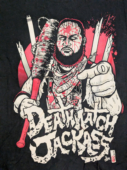 Dale Patrix 'DEATHMATCH JACKASS' Illustration T-Shirt (Black)