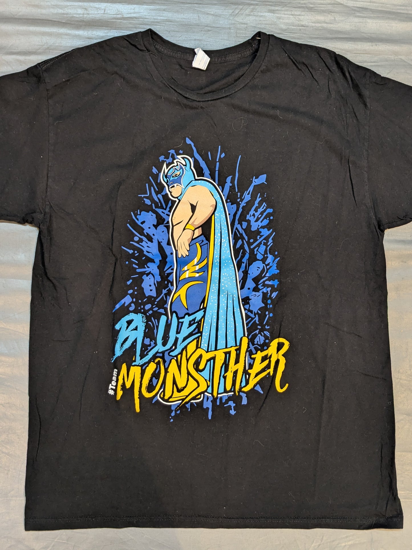 Blue Monster Illustration T-Shirt
