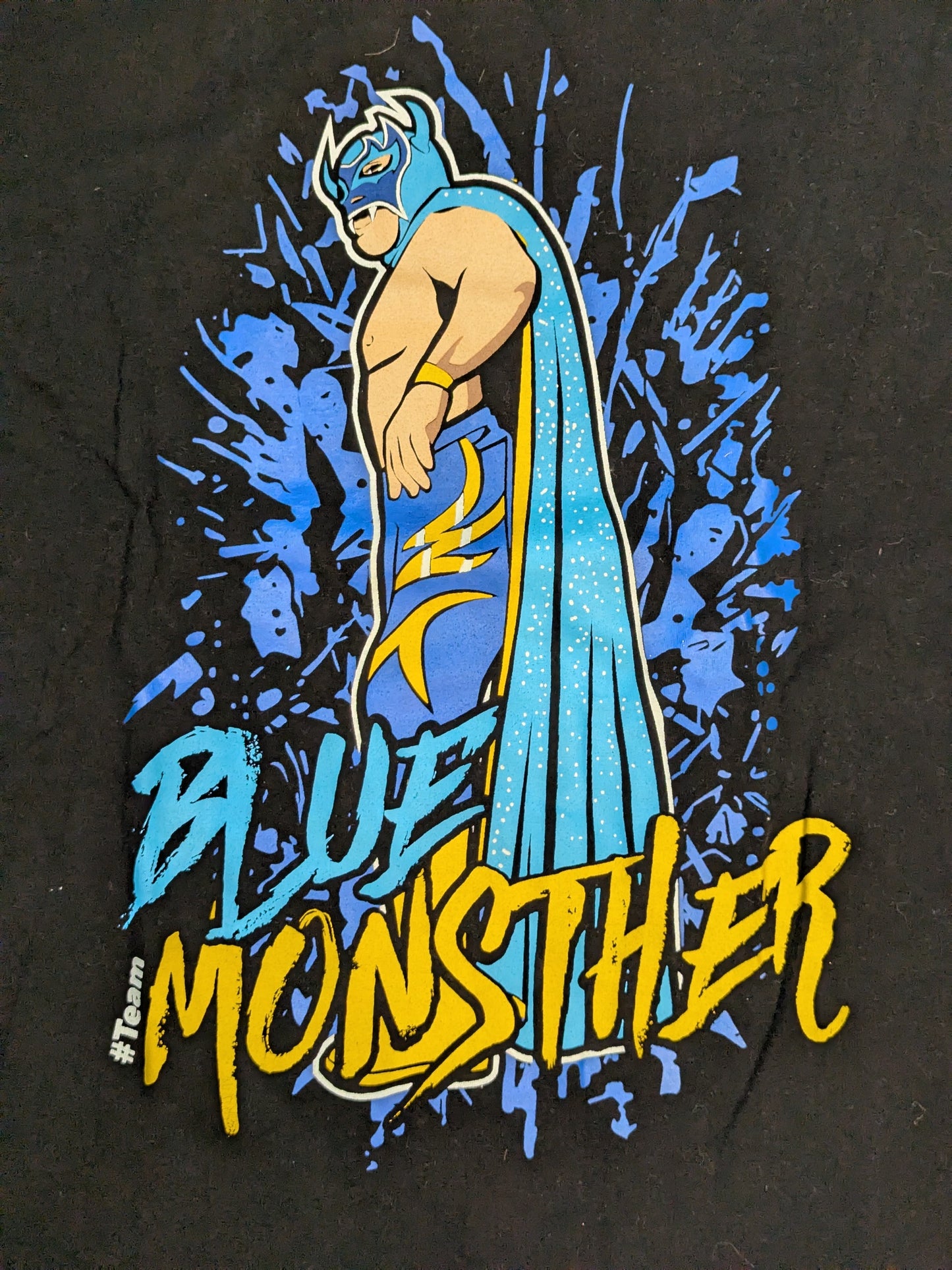 Blue Monster Illustration T-Shirt