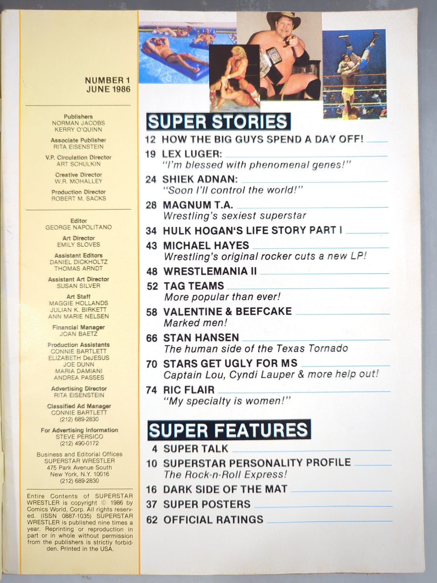 SUPERSTAR WRESTLER June 1986 Issue