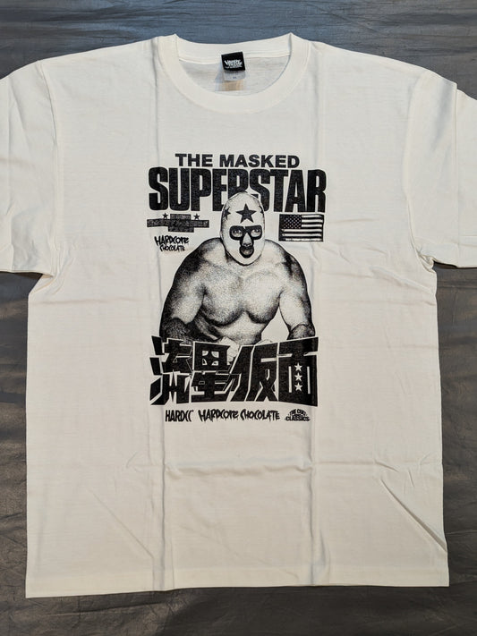 マスクド・スーパースター「流星仮面」Tシャツ(流星バニラホワイト)