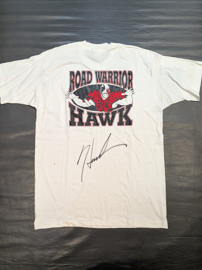 【直筆サイン入り】ホーク・ウォリアー「ROAD WARRIOR HAWK」Tシャツ
