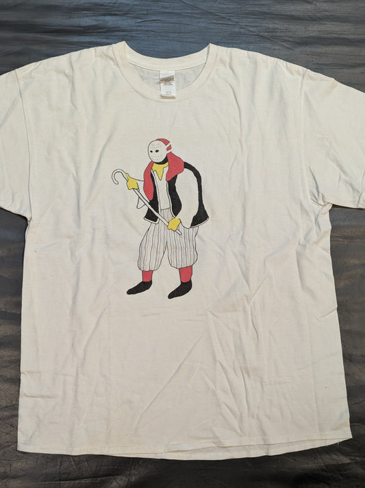Pirate Man Illustration T-Shirt (White)