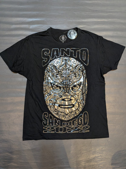 El Hijo del Santo "SANTO SAN DIEGO 2022" Mask Pattern T-Shirt