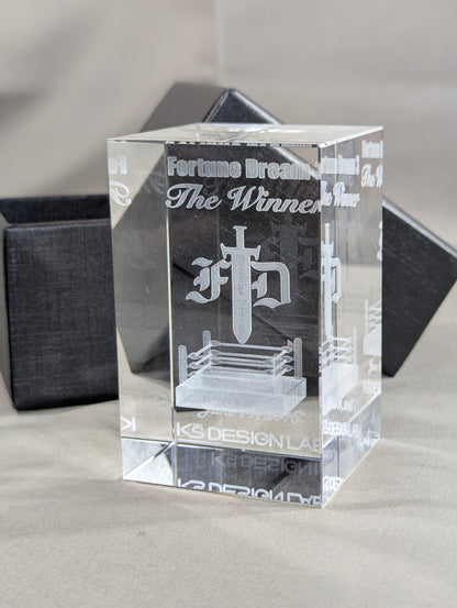 Fortune Dream3 "The Winner" 3D Crystal Trophy