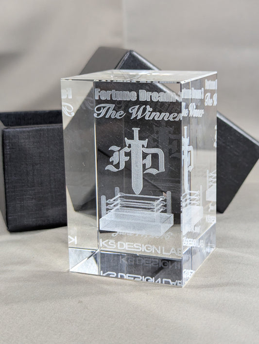 Fortune Dream3 "The Winner" 3D Crystal Trophy