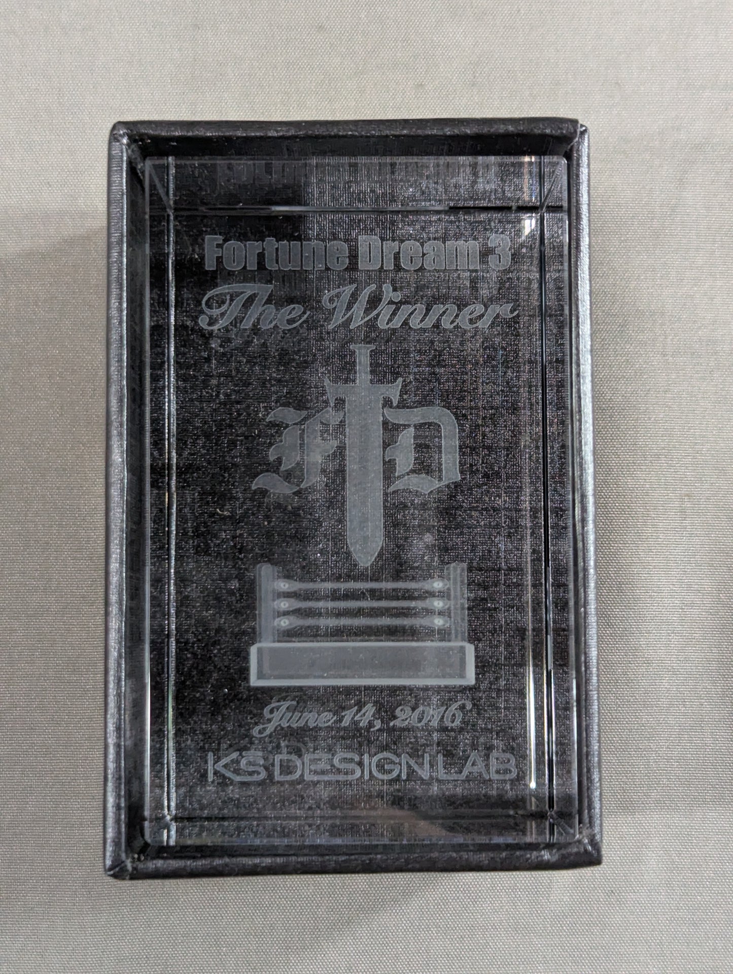 Fortune Dream3 "The Winner" 3D Crystal Trophy