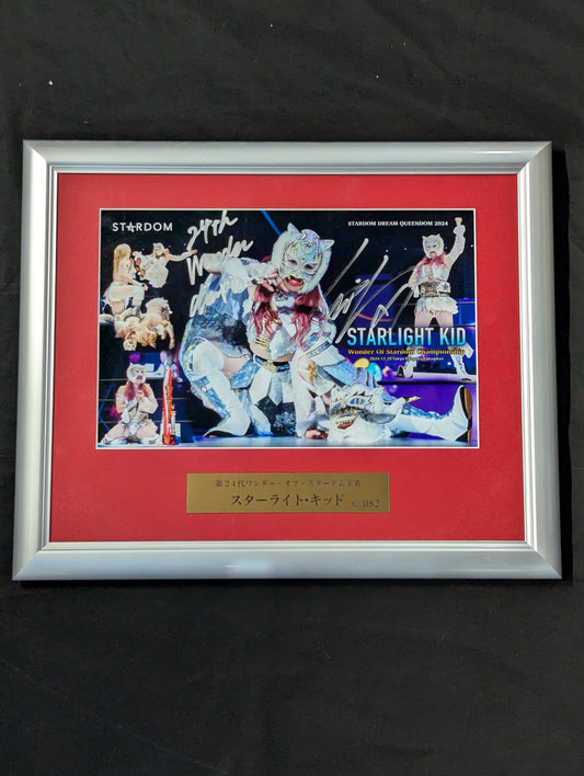 ★ワンダー初戴冠★ スターライト・キッド 直筆サイン入り フォトフレーム