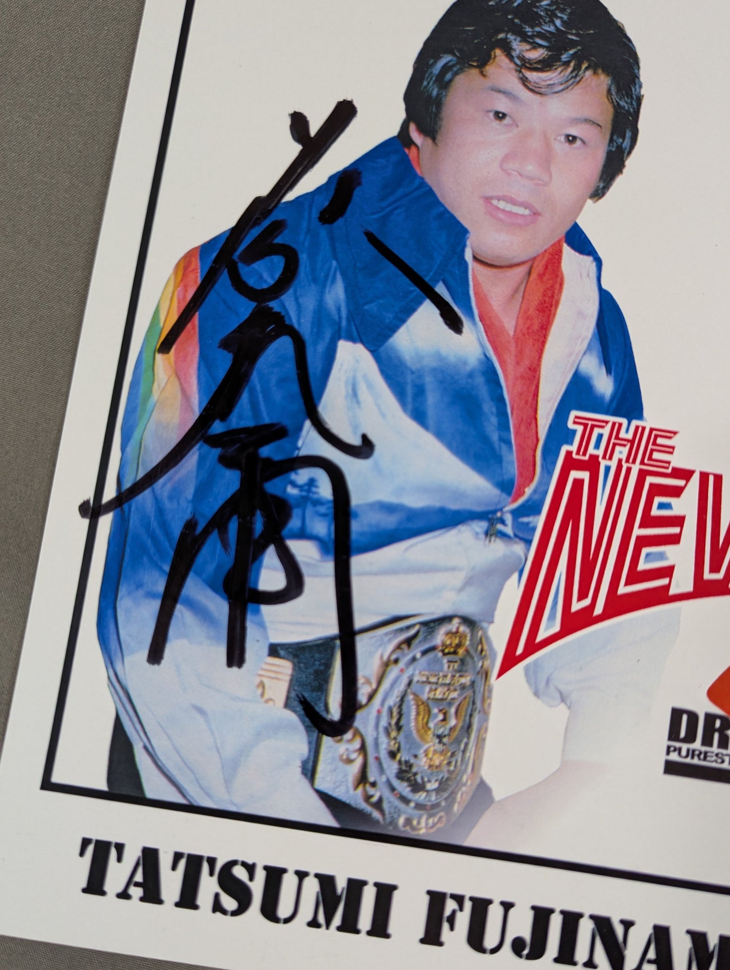 Tatsumi Fujinami & Bob Buckland 2 hand signed autographs Pro-Photo 