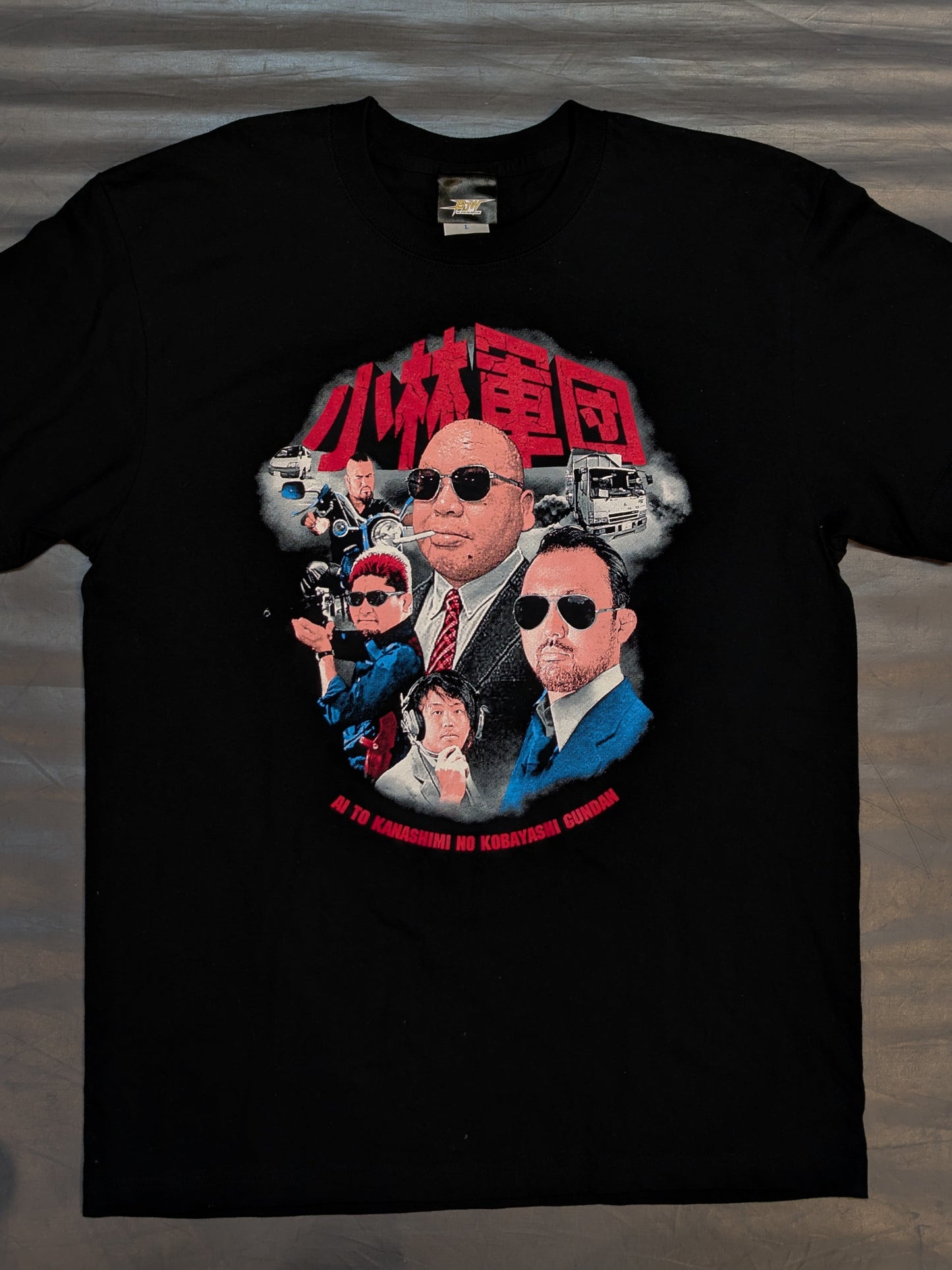【アブドーラ小林＆宇藤純久 直筆Wサイン入り】アブドーラ小林「小林軍団」ピクチャーTシャツ