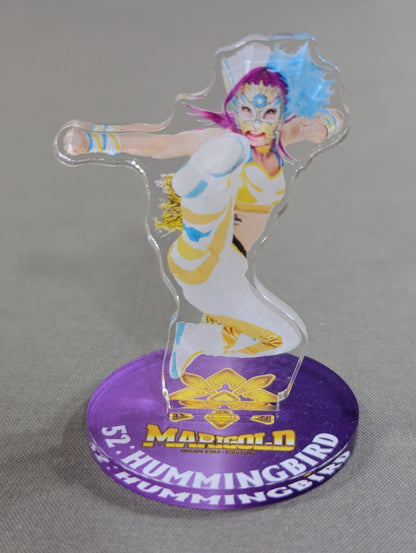 Hummingbird Marigold Acrylic Stand