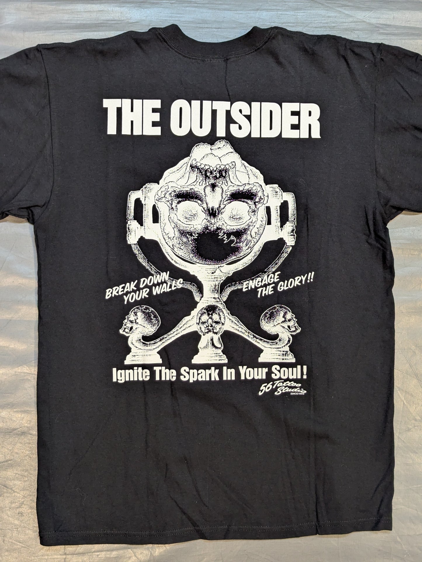THE OUTSIDER「Ignite The Spark In Your Soul!」 T-shirt (1) (Black)