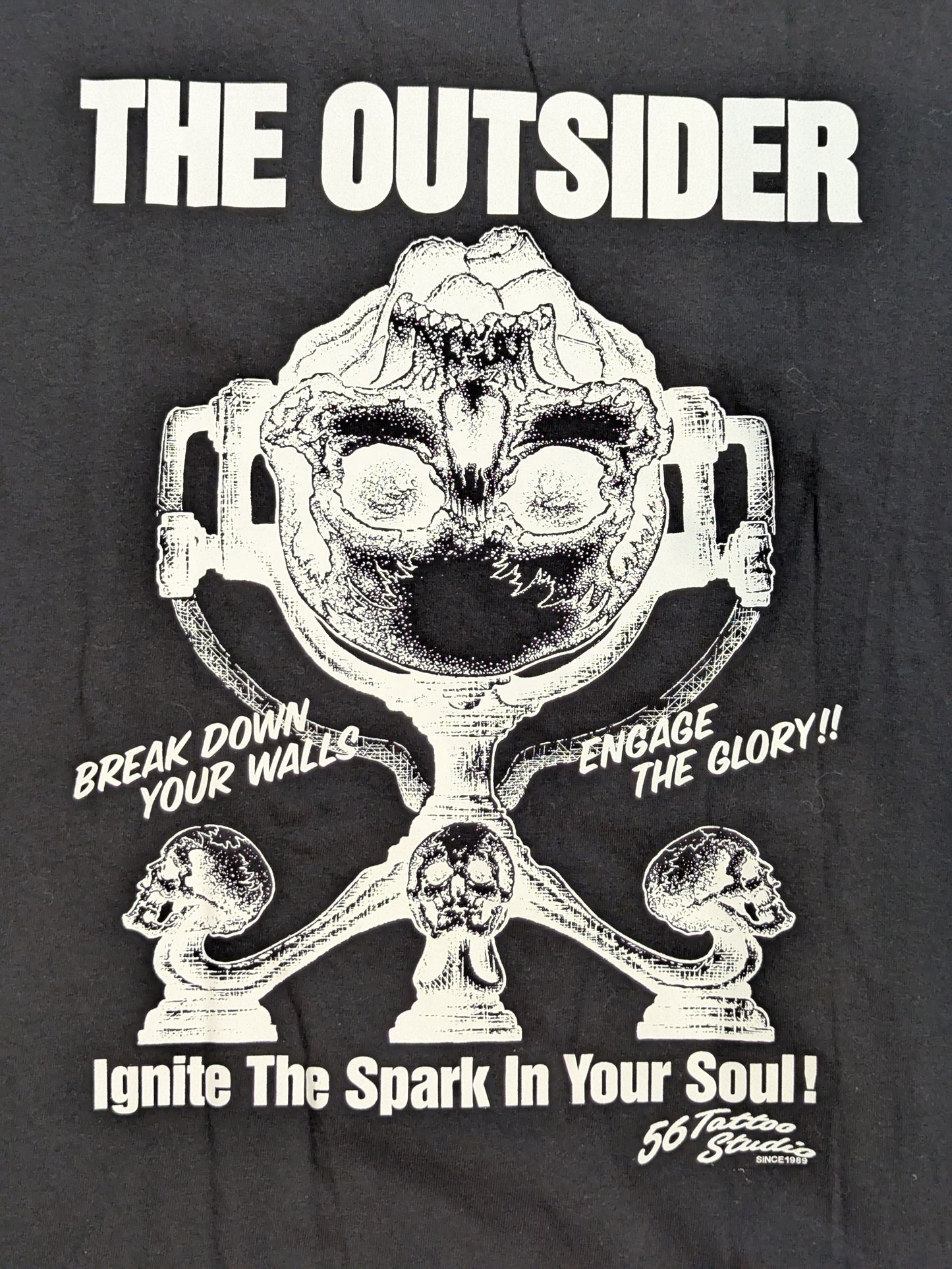 THE OUTSIDER「Ignite The Spark In Your Soul!」 T-shirt (1) (Black)