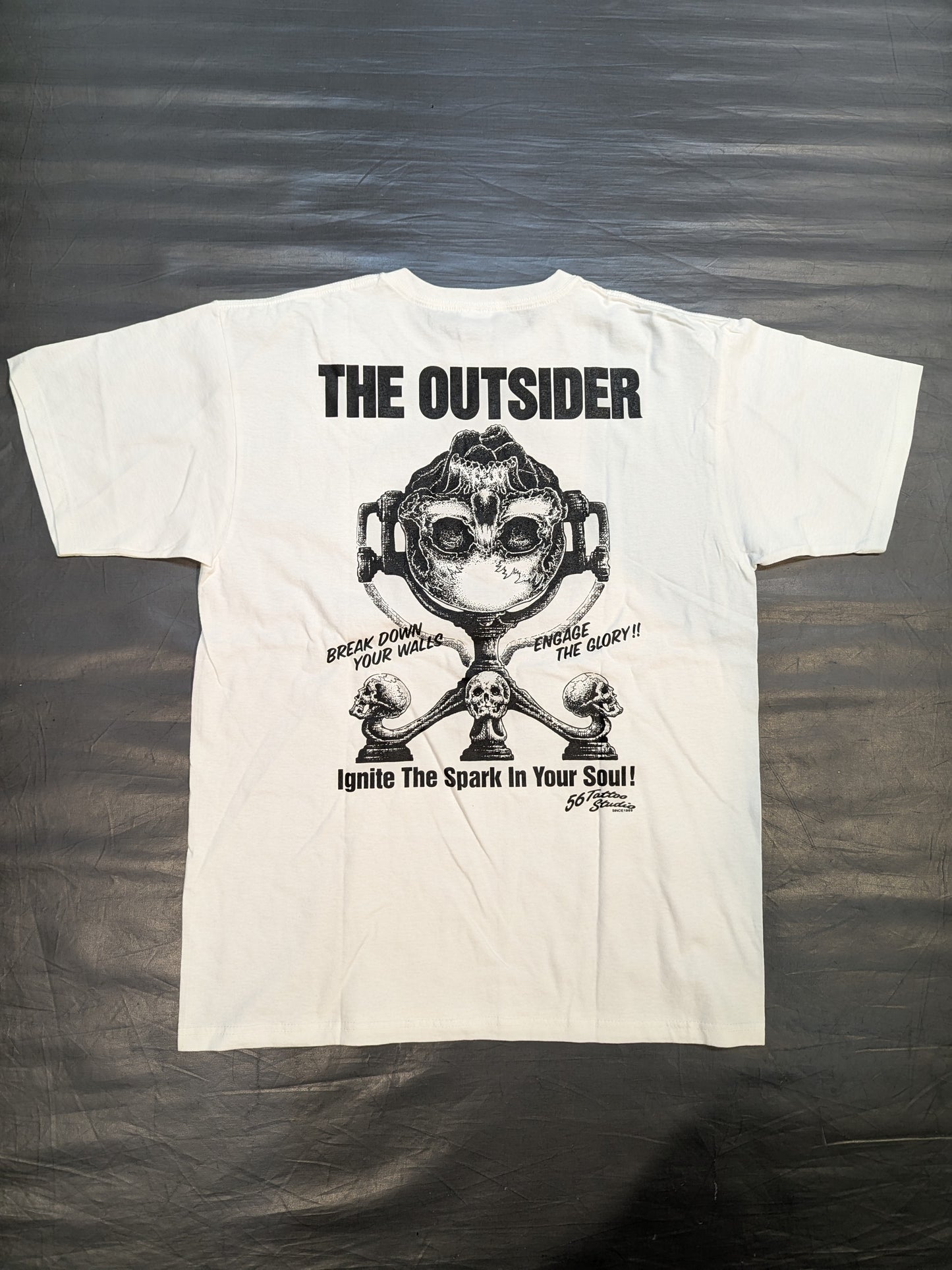 THE OUTSIDER「Ignite The Spark In Your Soul!」 T-shirt (2) (White)