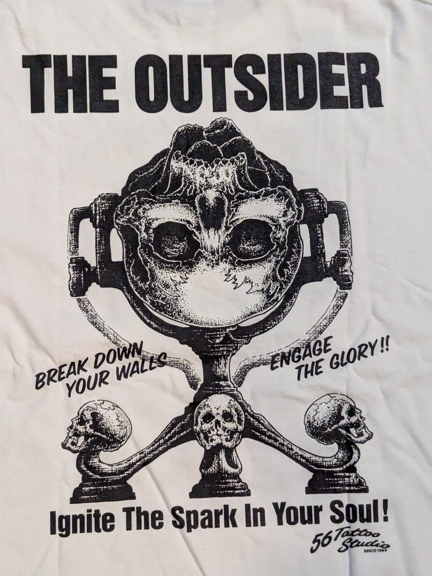 THE OUTSIDER「Ignite The Spark In Your Soul!」 T-shirt (2) (White)