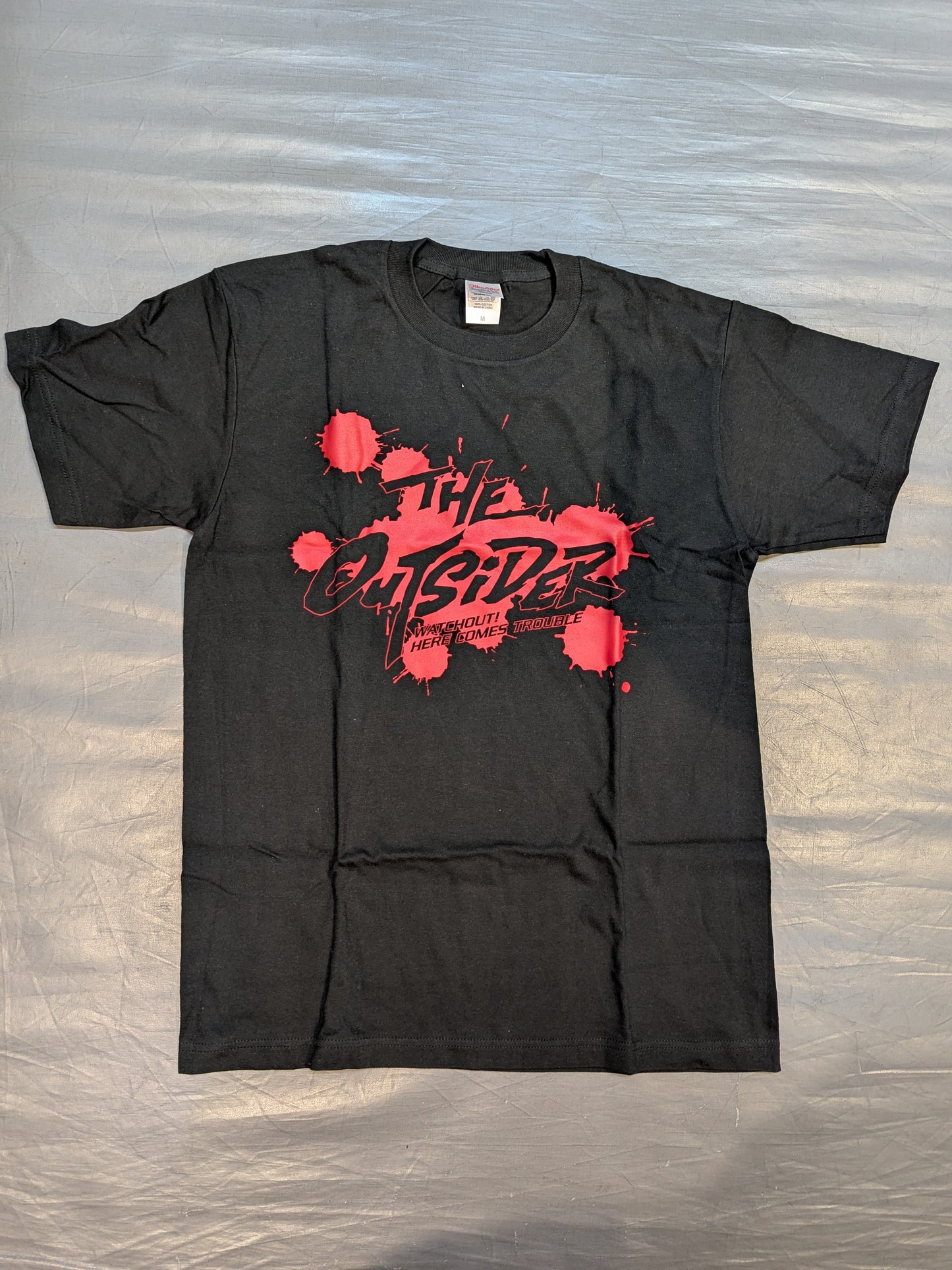 THE OUTSIDER「WATCHOUT! HERE COMES TROUBLE」Tシャツ②(ブラック)