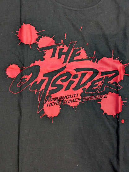 THE OUTSIDER「WATCHOUT! HERE COMES TROUBLE」Tシャツ②(ブラック)