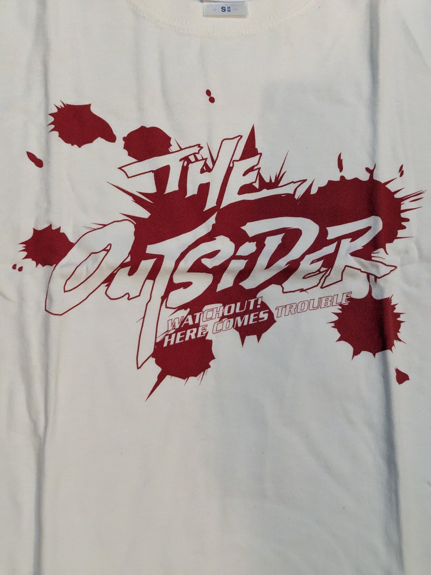 THE OUTSIDER「WATCHOUT! HERE COMES TROUBLE」Tシャツ③(ホワイト)
