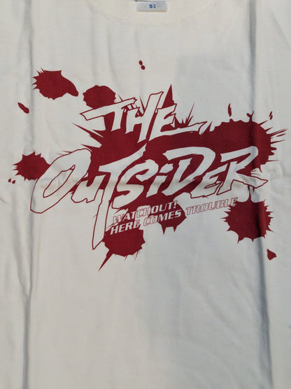 THE OUTSIDER「WATCHOUT! HERE COMES TROUBLE」Tシャツ③(ホワイト)