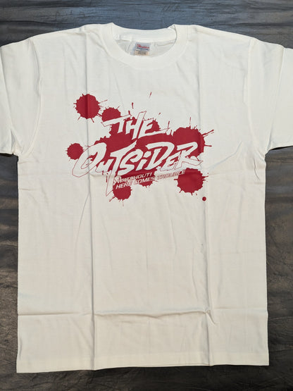 THE OUTSIDER「WATCHOUT! HERE COMES TROUBLE」Tシャツ④(ホワイト)