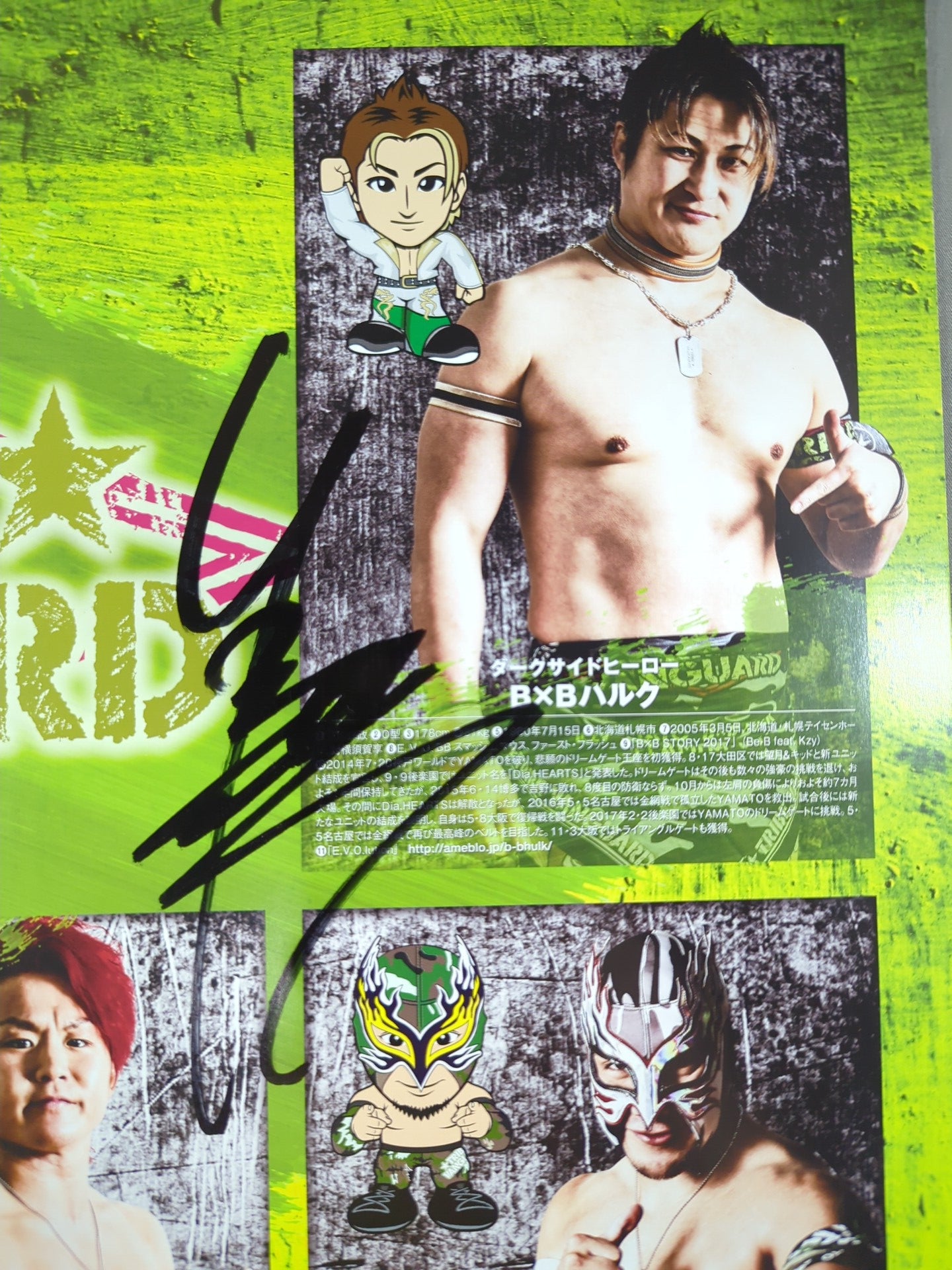 6選手直筆サイン入り】2018 DRAGON GATE OFFICIAL PAMPHLET Vol.65