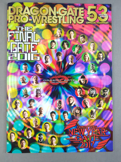 [Jimmy Kness J.K.S hand signed autograph] 2016-2017 DRAGON GATE OFFICIAL PAMPHLET Vol.53
