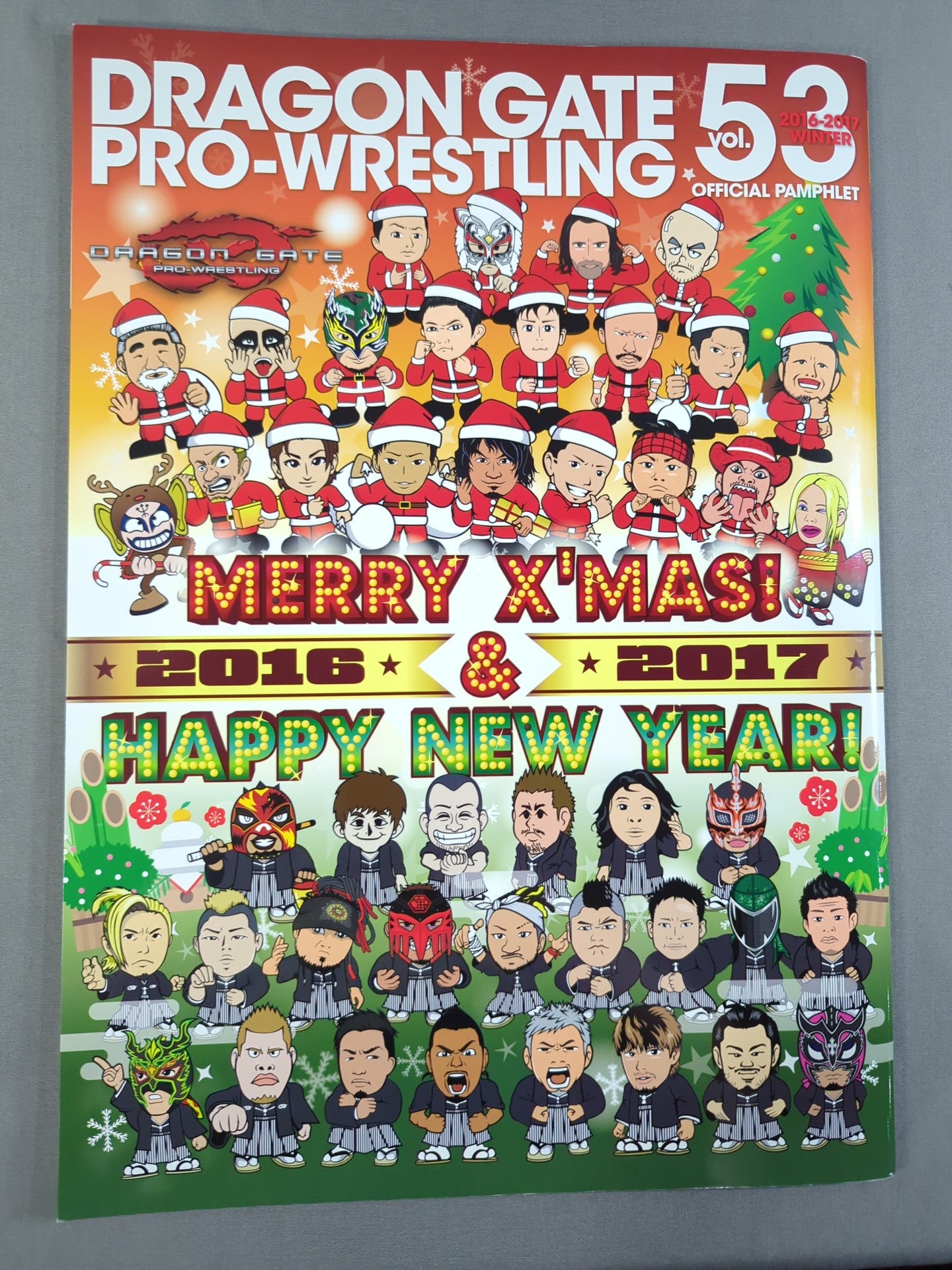 [Jimmy Kness J.K.S hand signed autograph] 2016-2017 DRAGON GATE OFFICIAL PAMPHLET Vol.53