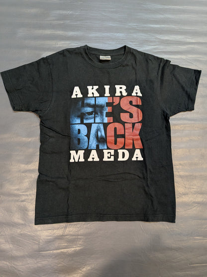 Akira Maeda "HE'S BACK" T-shirt (Blue & Red)