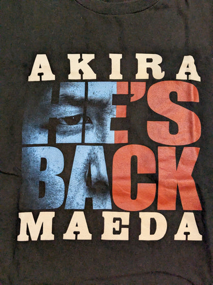 Akira Maeda "HE'S BACK" T-shirt (Blue & Red)