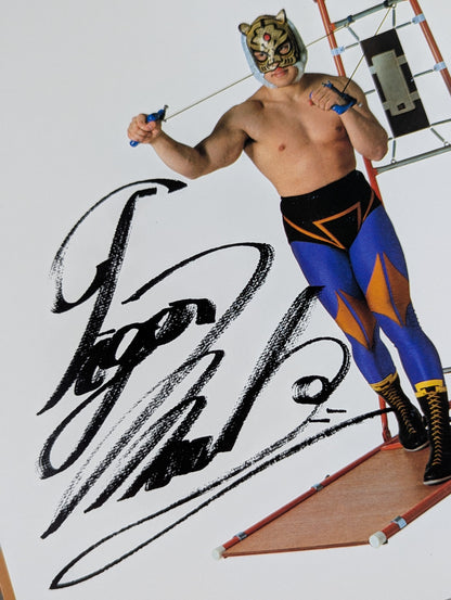 First Tiger Mask (Autograph is printed, cardboard)