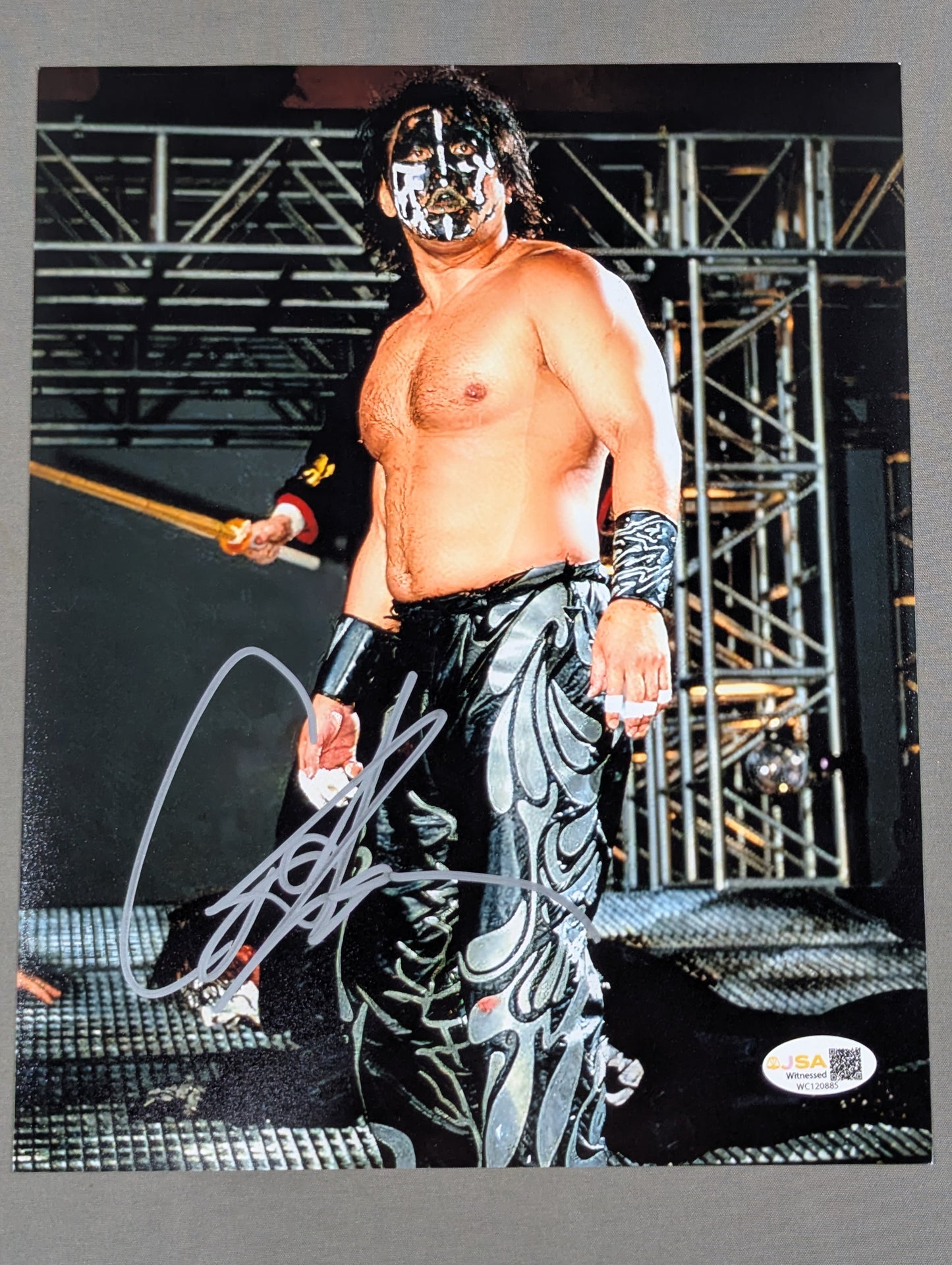 ★JSA★ The Great Muta hand-signed autograph Pro-Photo (Entrance)