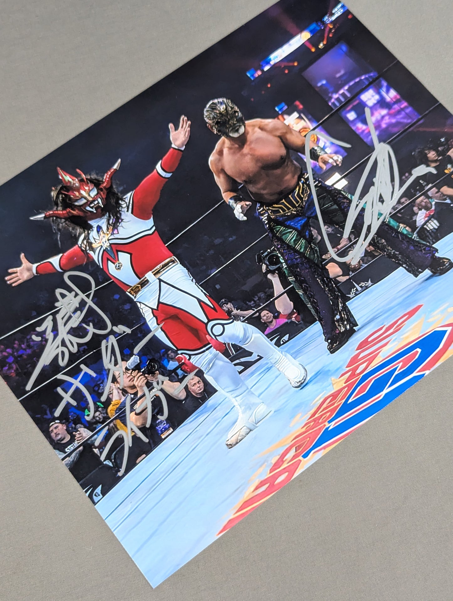 ★JSA★ Great Muta& Jushin Thunder Liger  2 hand signed autographs Pro-Photo 