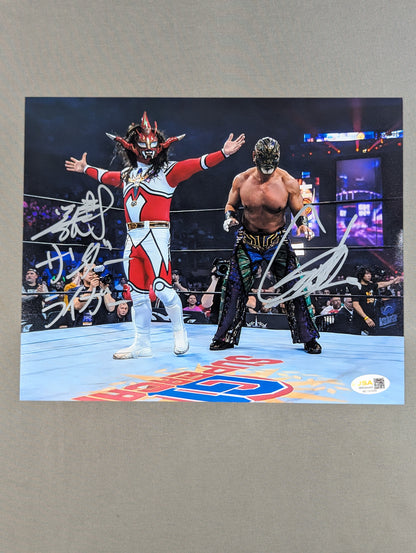 ★JSA★ Great Muta& Jushin Thunder Liger  2 hand signed autographs Pro-Photo 