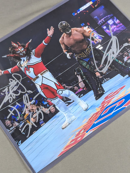 ★JSA★ Great Muta& Jushin Thunder Liger  2 hand signed autographs Pro-Photo 